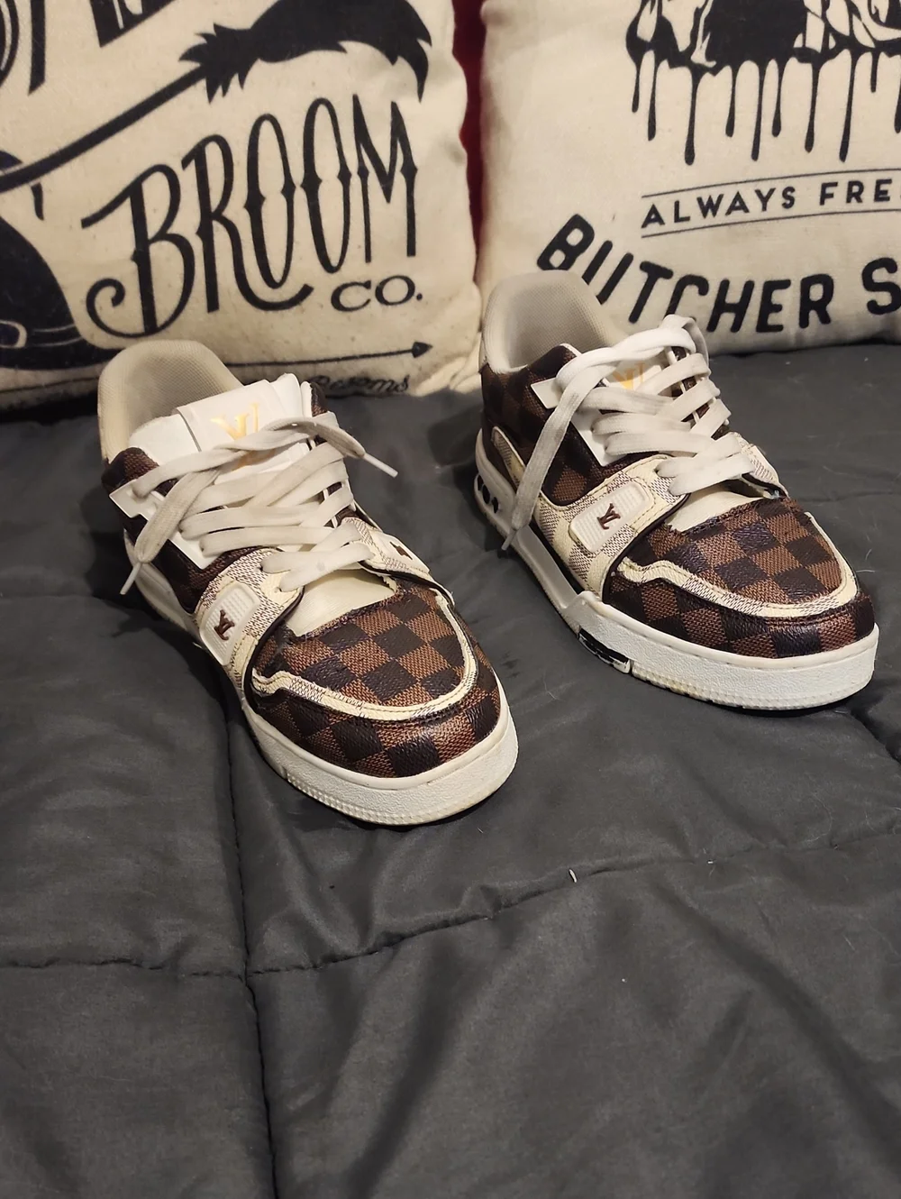 Louis Vuitton Damier Checkered Sneakers Size 8